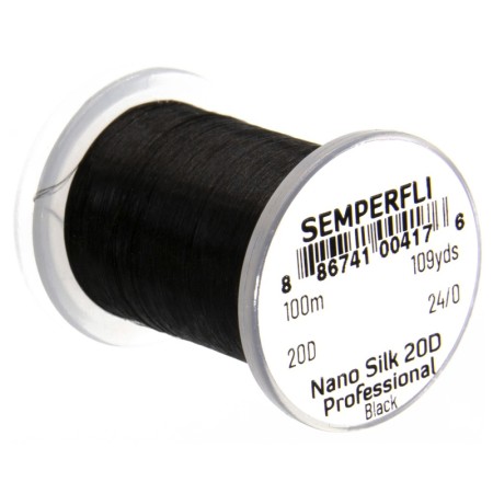 Нитки Semperfli Nano Silk Ultra 20D 100m 24/0 Black фото