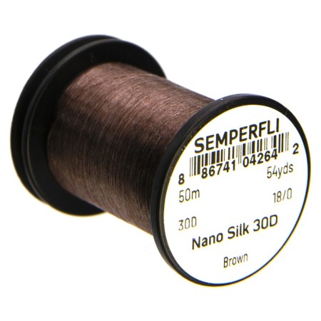 Нитки Semperfli Nano Silk Ultra 30D 50m 18/0 Brown фото