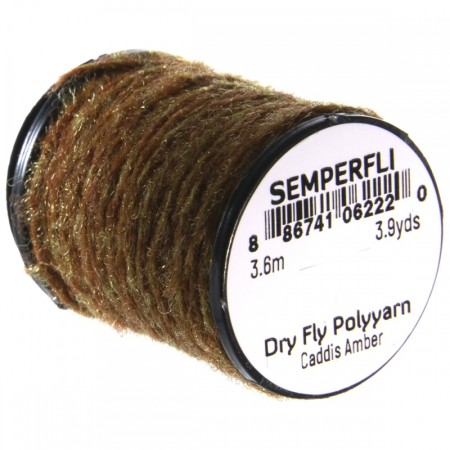 Шерсть Semperfli Dry Fly Polyyarn 3.6m Caddis Amber фото