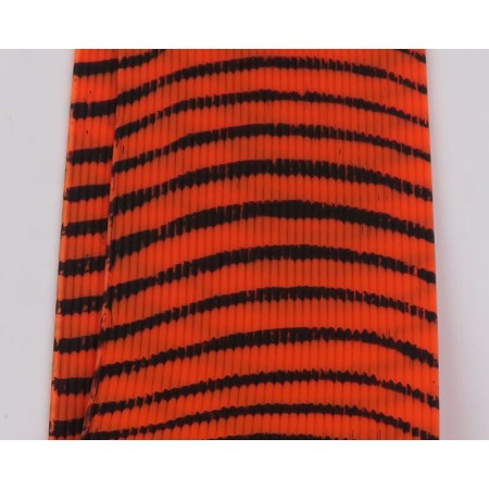 Резиновые ножки Hareline Tarantu-Legs #6 Orange Black Barred фото