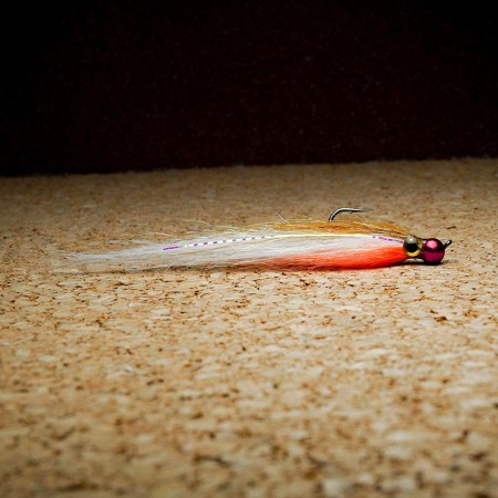 Муха нахлыст CRM Baitfish Minnow Tungsten Head 5.5mm Orange/White/Brown фото