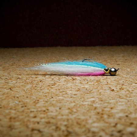 Муха нахлыст CRM Baitfish Minnow Tungsten Head 5.5mm Pink/White/Blue фото