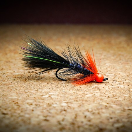 Муха нахлыст CRM Woolly Bugger Salmon TH 4.5mm #6 Orange/Black фото