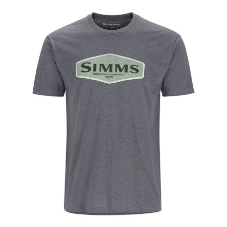 Футболка SIMMS Logo Frame T-Shirt Titanium Heather M фото