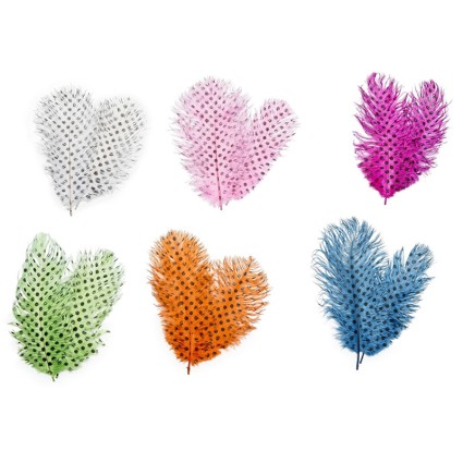 Перья OPST Dotted Ostrich White фото