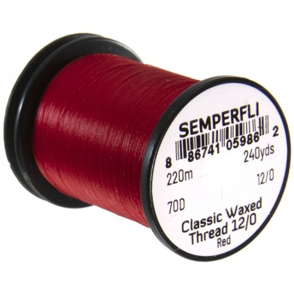Нитки Semperfli Classic Waxed Thread 12/0 240yds Red фото 1
