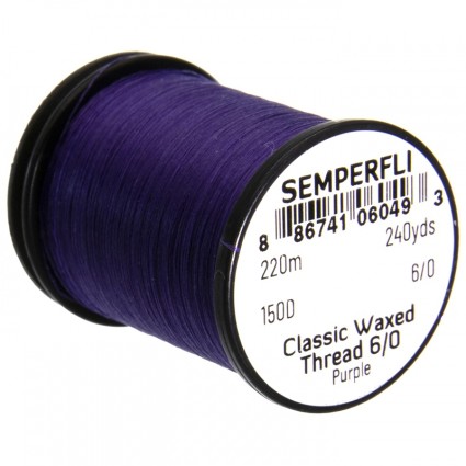 Нитки Semperfli Classic Waxed Thread 6/0 240yds Purple фото 1