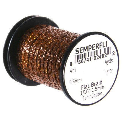 Люрекс Semperfli Flat Braid 1.5mm 4m 1/16" Burnt Copper фото 1