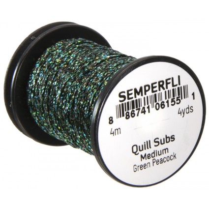 Люрекс Semperfli Quill Subs Medium 4m Green Peacock фото 1