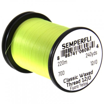 Нитки Semperfli Classic Waxed Thread 12/0 240yds Fluoro Yellow фото 1