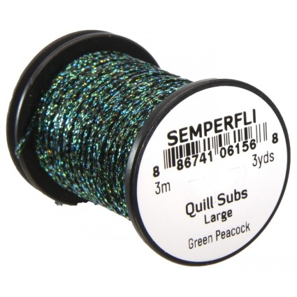 Люрекс Semperfli Quill Subs Large 3m Green Peacock фото 1