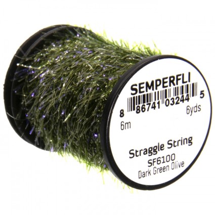 Тесьма Semperfli Straggle String Micro Chenille 6m Dk Green Olive  фото 1