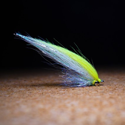 Муха Стример TFF Aspius Clouser #1 8см 1г Fl Chartreuse/White фото