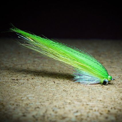 Муха Стример TFF Aspius Clouser #1 8см 1г Fl Chartreuse/Fl Yellow/White фото