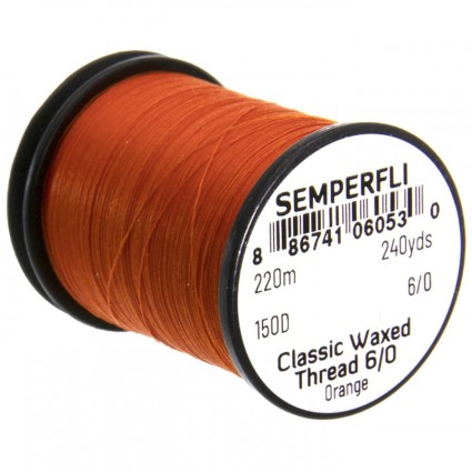 Нитки Semperfli Classic Waxed Thread 6/0 240yds Orange фото 1