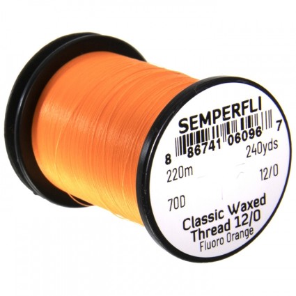 Нитки Semperfli Classic Waxed Thread 12/0 240yds Fl Orange фото 1