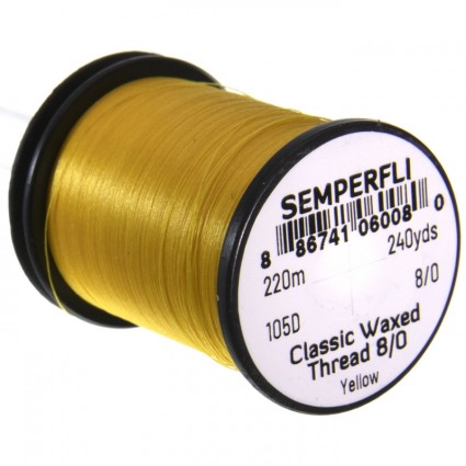 Нитки Semperfli Classic Waxed Thread 8/0 240yds Yellow фото 1