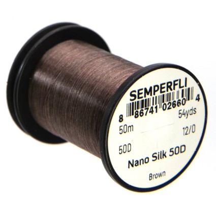 Нитки Semperfli Nano Silk 50D 50м 12/0 Brown фото 1