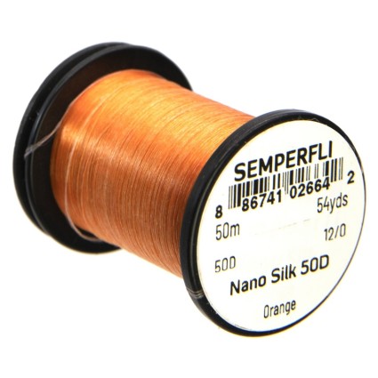 Нитки Semperfli Nano Silk 50D 50м 12/0 Orange фото 1