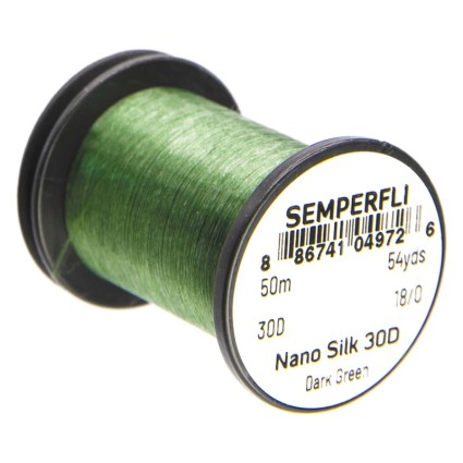 Нитки Semperfli Nano Silk Ultra 30D 50m 18/0 Dark Green фото 1