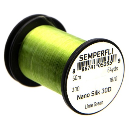 Нитки Semperfli Nano Silk Ultra 30D 50m 18/0 Lime Green фото 1