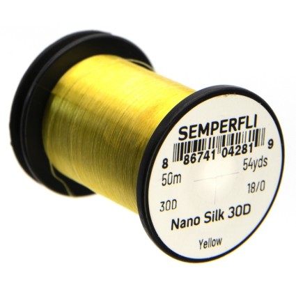Нитки Semperfli Nano Silk Ultra 30D 50m 18/0 Yellow фото 1