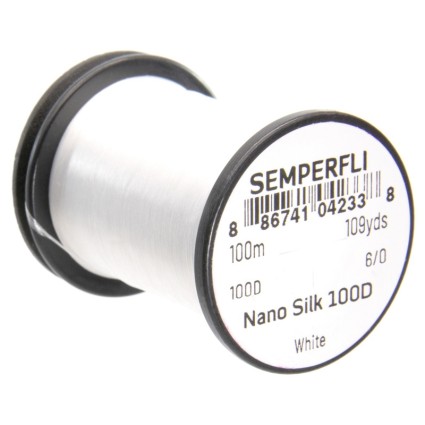 Нитки Semperfli Nano Silk 100D 100m 6/0 White фото 1
