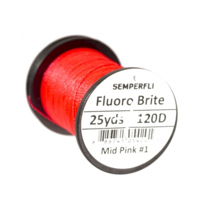 Нить Semperfli Fluoro Brite #1 25m Mid Pink фото