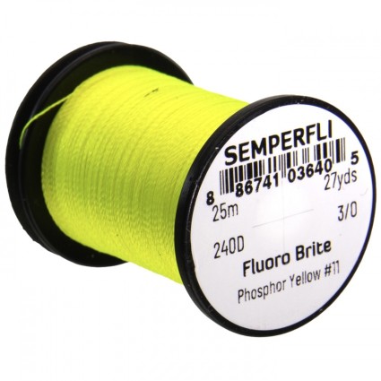 Нить Semperfli Fluoro Brite #11 25m Phosphor Yellow фото 1