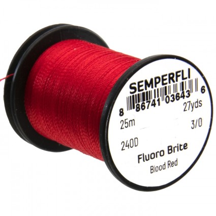 Нить Semperfli Fluoro Brite 25m Blood Red фото 1