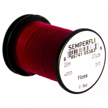 Шелк Semperfli Fly Tying Floss 400D 25m Fl Red фото 1