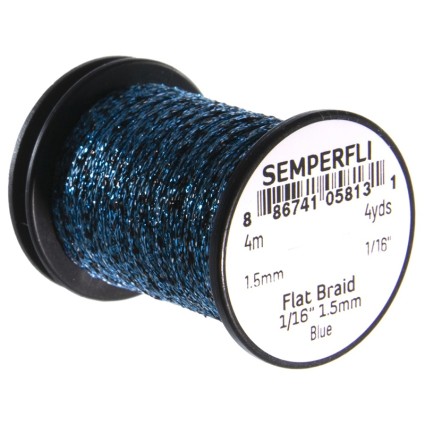 Люрекс Semperfli Flat Braid 1.5mm 4m 1/16" Blue фото 1