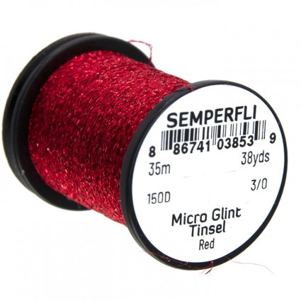 Люрекс Semperfli Micro Glint Nymph Tinsel 35m Red фото 1