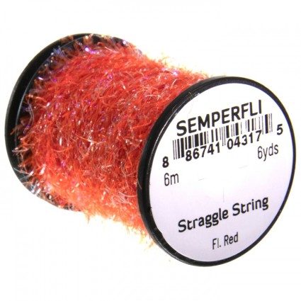Тесьма Semperfli Straggle String Micro Chenille 6m Fl Red фото 1