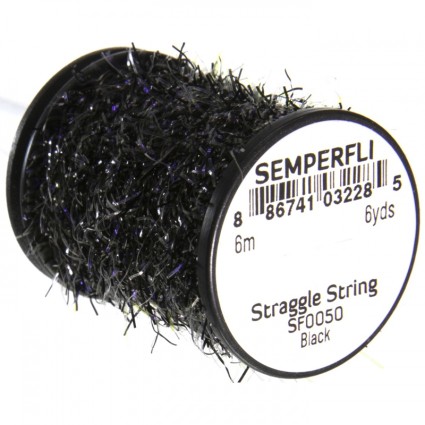 Тесьма Semperfli Straggle String Micro Chenille 6m Black фото 1