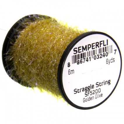 Тесьма Semperfli Straggle String Micro Chenille 6m Golden Olive фото 1