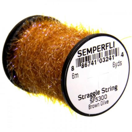 Тесьма Semperfli Straggle String Micro Chenille 6m Brown Olive фото 1