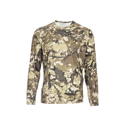 Термофутболка SIMMS Solarflex LS Crewneck - Print Riparian Camo M фото