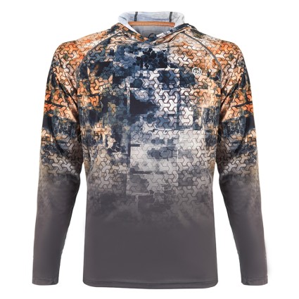 Термофутболка FHM Mark Hoodie V2 Принт серо-оранжевый/серый M фото 1