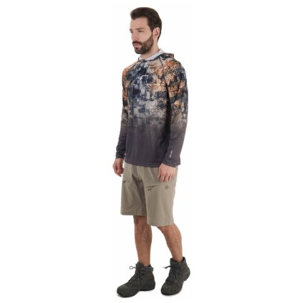 Термофутболка FHM Mark Hoodie V2 Принт серо-оранжевый/серый M фото 7