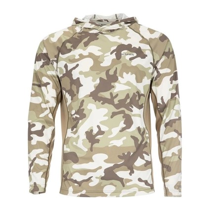 Термофутболка SIMMS SolarFlex Hoody Print Woodland Camo Sandbar S фото
