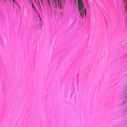Перо петуха Hareline Saltwater Neck Hackle #188 Hot Pink фото 1