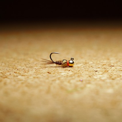Муха нахлыст TFF SB Tungsten Head 4.0mm Pheasant Tail Jig #12 0.7g Natural/Orange фото 1