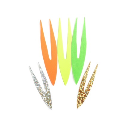 Хвост Fishon Double Tails M Orange Fluo 6pcs фото 2