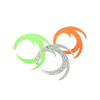 Хвост Fishon Dragon Tail M Holographic Black 6pcs фото 2