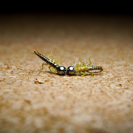 Муха нахлыст TFF SL Stone Fly Nymph #8 Tungsten 5.5mm 1.5g Golden Olive фото 2