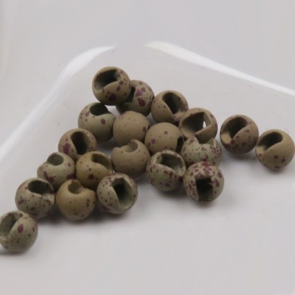 Головки TFF Mottled Tactical Slotted Tungsten Beads 3.5mm 10pcs Stone фото 1