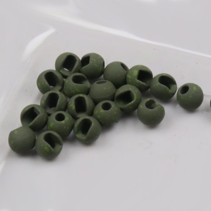 Головки TFF Mottled Tactical Slotted Tungsten Beads 4.0mm 10pcs Olive фото 1