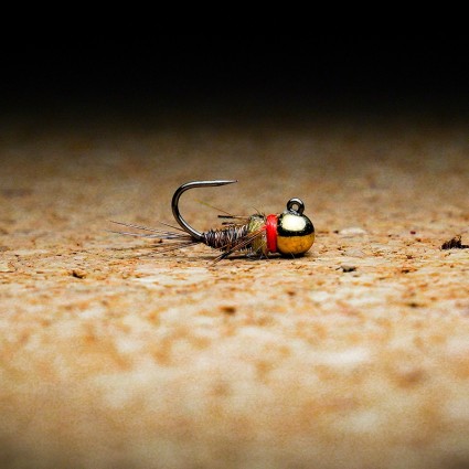Муха нахлыст TFF SB Tungsten Head 4.5mm Pheasant Tail Jig #12 1g Natural/Orange фото 1