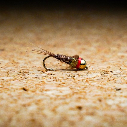 Муха нахлыст TFF SB Tungsten Head 3.5mm Pheasant Tail Gold #12 Natural/Orange фото 1